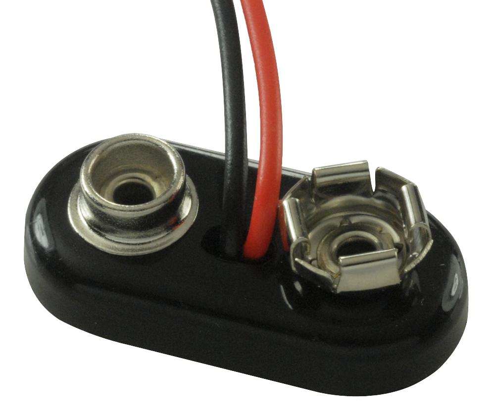 Keystone 2242 Battery Holder, Strap, 9V, Wire Leads