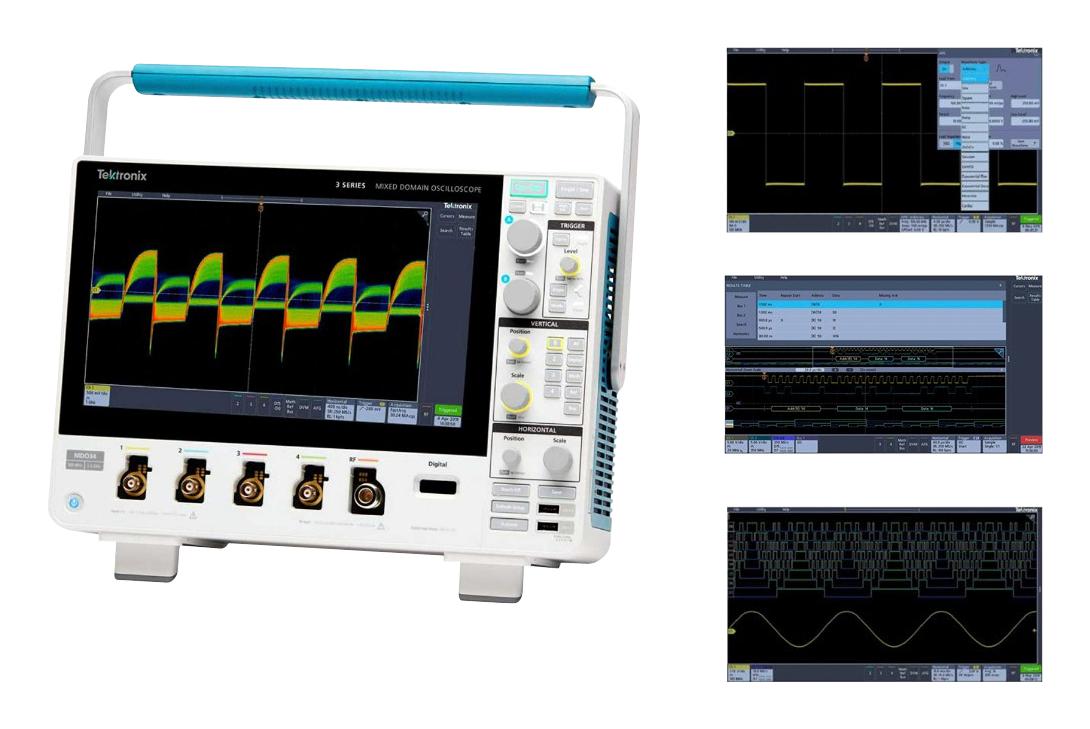 Tektronix Mdo34 3-Bw-500 +3Afg +3Bnd +3Msodemo Mixed Domain Osc, 500Mhz, 2.5Gsps