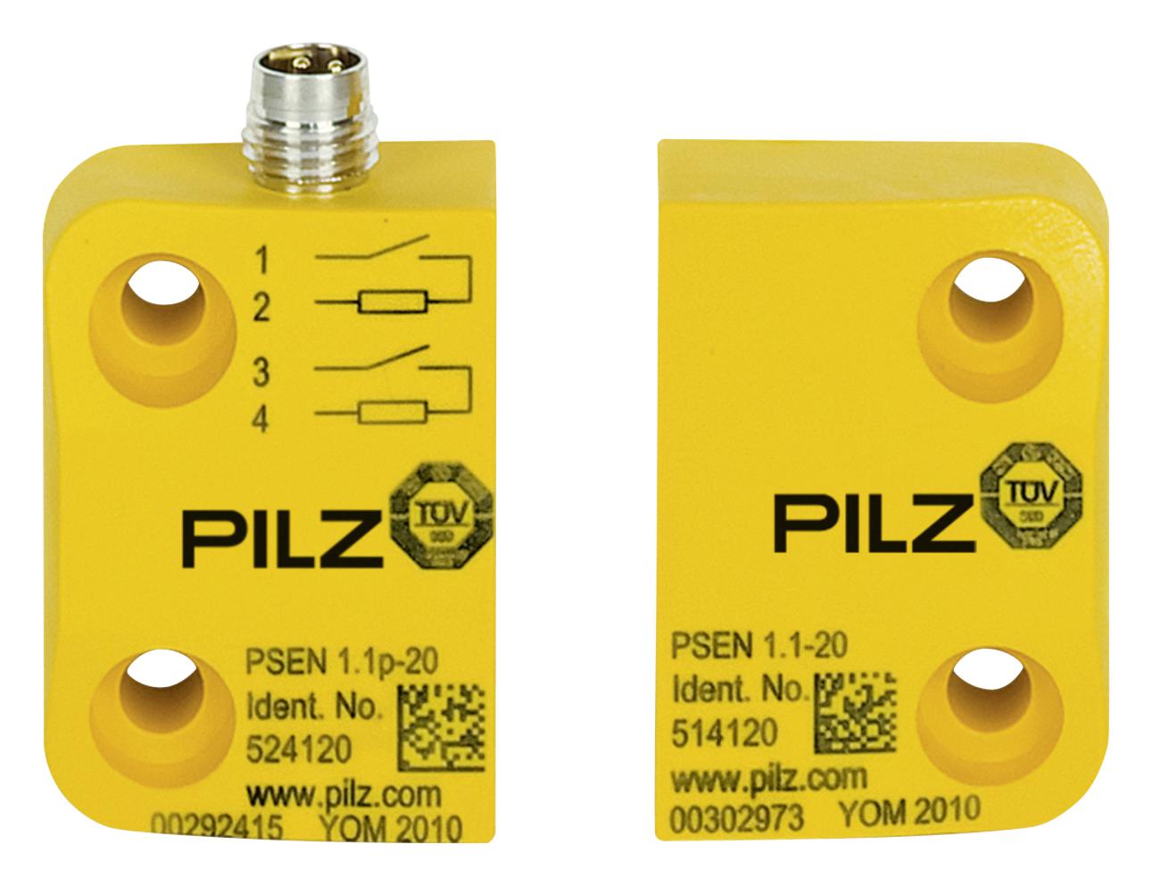 Pilz 504220 Magnetic Safety Sw, Dpst-No, 24V/m8 Connector