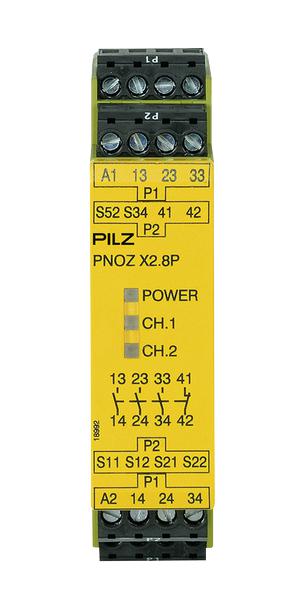 Pilz 777302 Safety Relay, 3Pst/spst, 240V, Din Rail