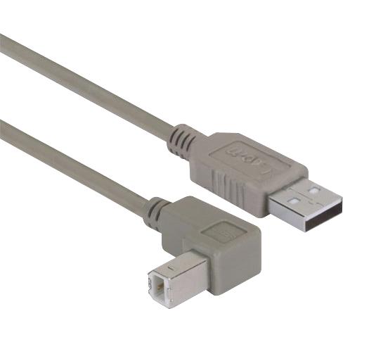 L-Com Caa-90Db-05M Usb Cable, A Plug-B Plug, 500mm