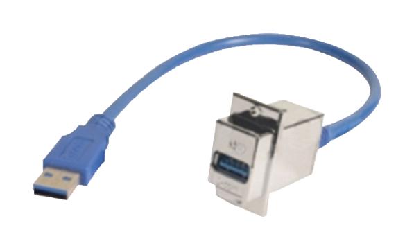 L-Com Ecf504-30-1Aas Usb Cable, 3.0, A Plug-A Rcpt, 1M