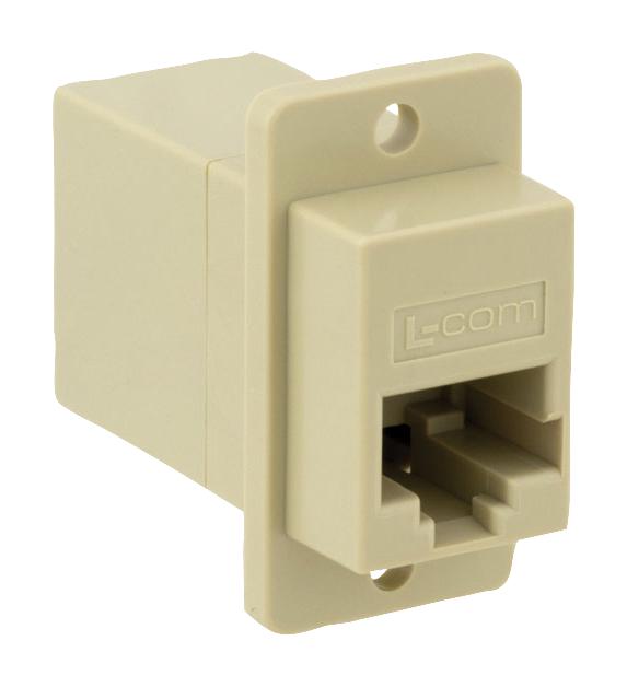 L-Com Ecf5048Sk-Iv Adaptor, 8Pos Rj45 Jack/8Pos Rj45 Jack