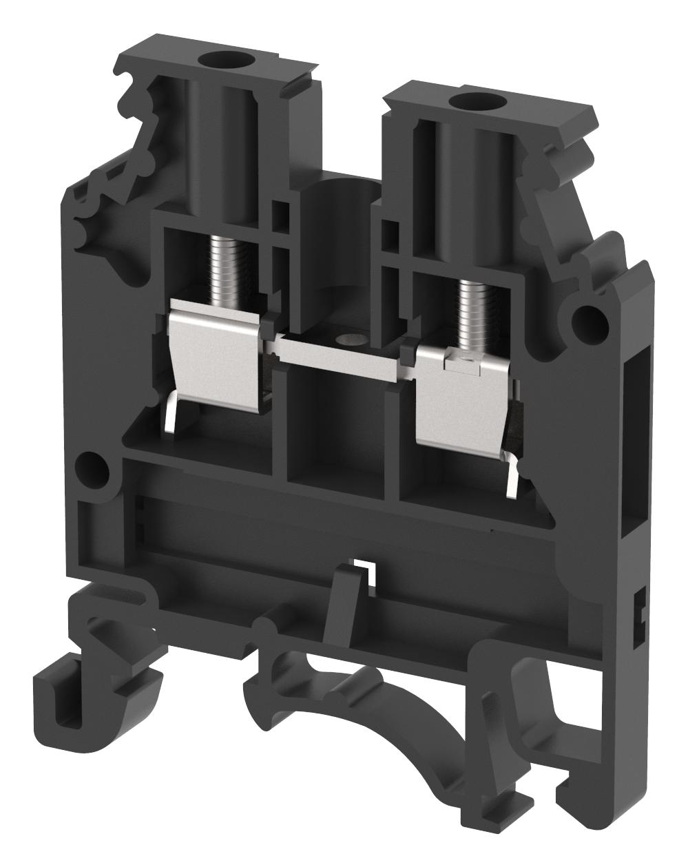 Elkay Kut2.5N / Black Terminal Block, Din Rail, 2Pos, 12Awg