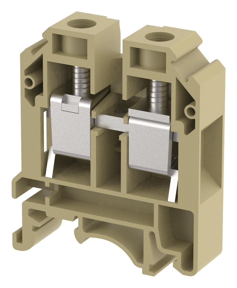 Elkay Kut16/ Beige Terminal Block, Din Rail, 2Pos, 3Awg