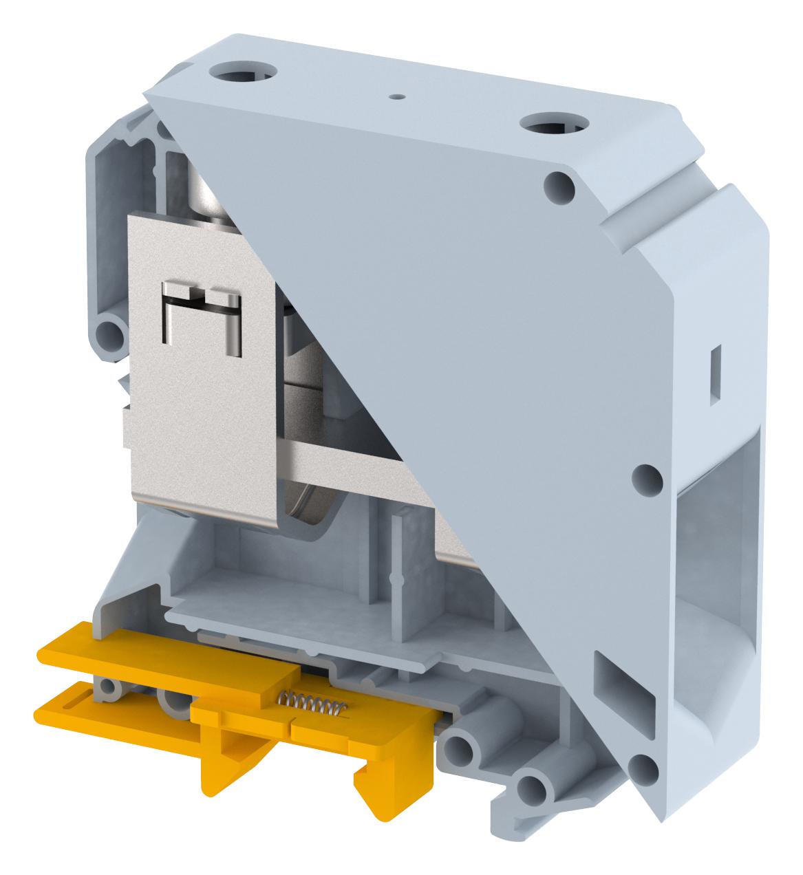 Elkay Kut95/grey Terminal Block, Din Rail, 2Pos, 0000Awg