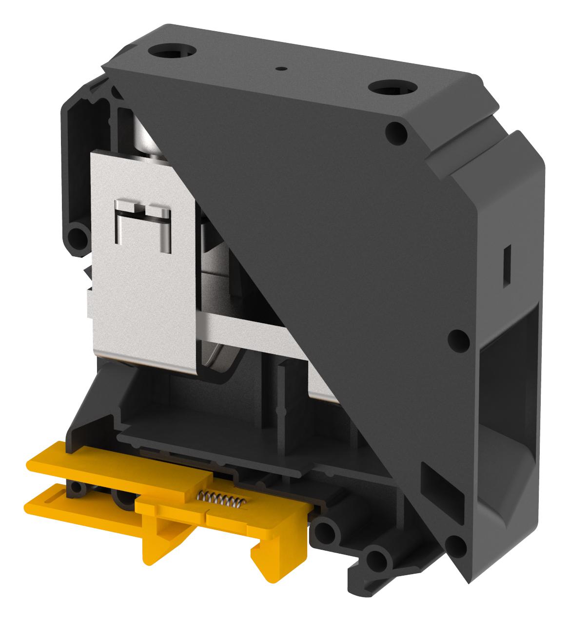 Elkay Kut95/ Black Terminal Block, Din Rail, 2Pos, 0000Awg