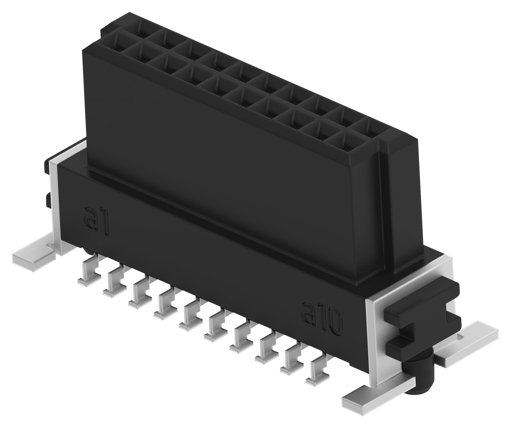 Erni / Te Connectivity 354063-E Conn, Rcpt, 20Pos, 2Row, 1.27mm, Smt