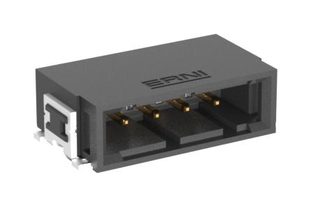 Erni / Te Connectivity 384471-E Conn, R/a Header, 4Pos, 1Row, 2.54mm