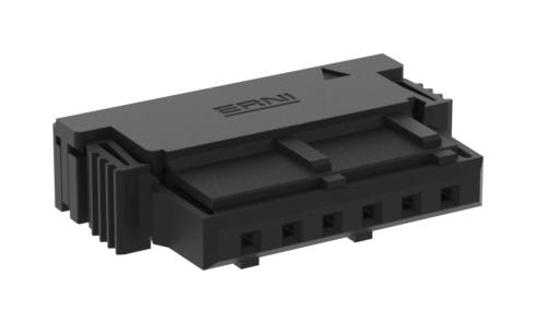 Erni / Te Connectivity 364240-E Connector Housing, Rcpt, 6Pos, 2.54mm