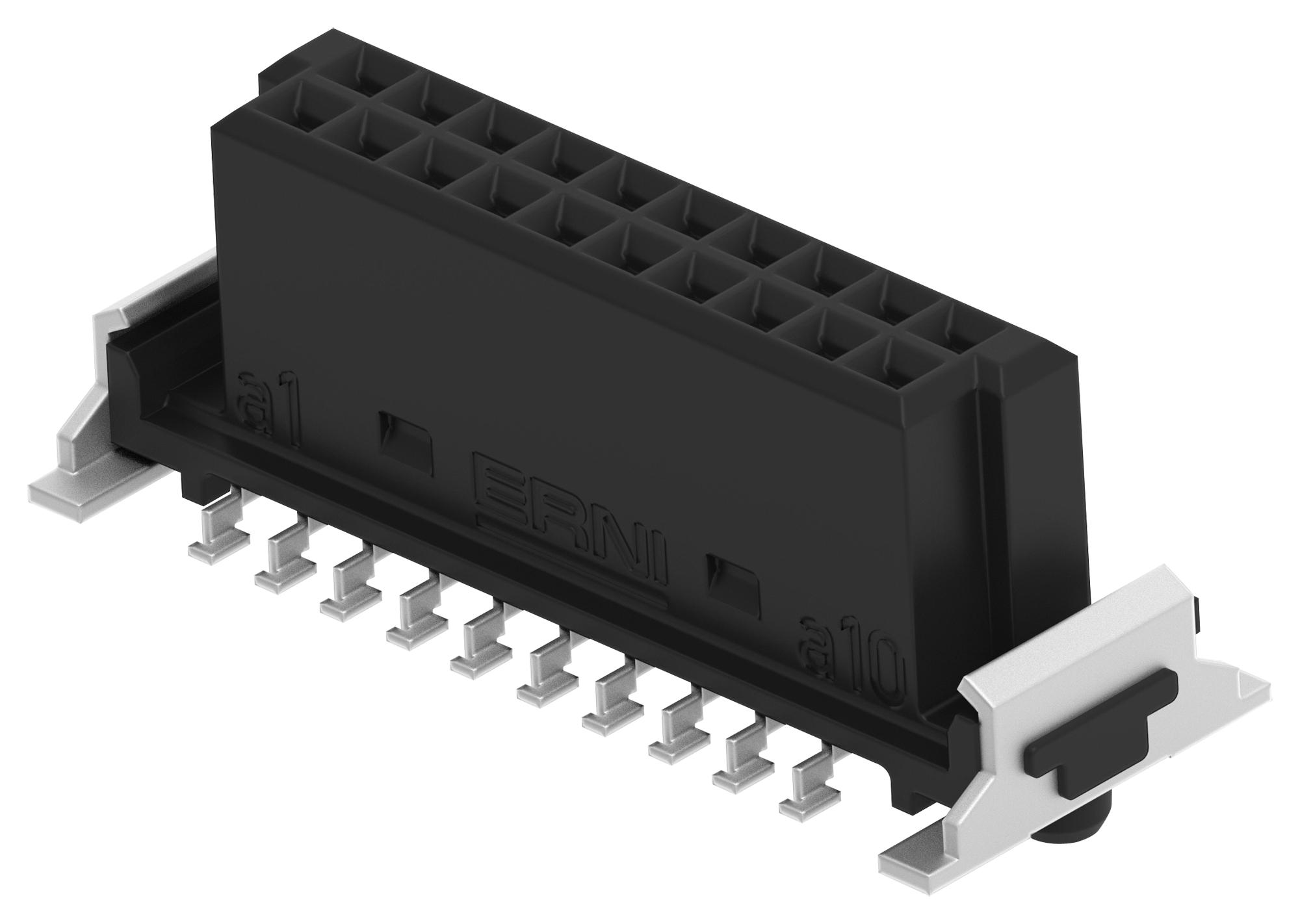 Erni / Te Connectivity 354056-E Conn, Rcpt, 20Pos, 2Row, 1.27mm, Smt