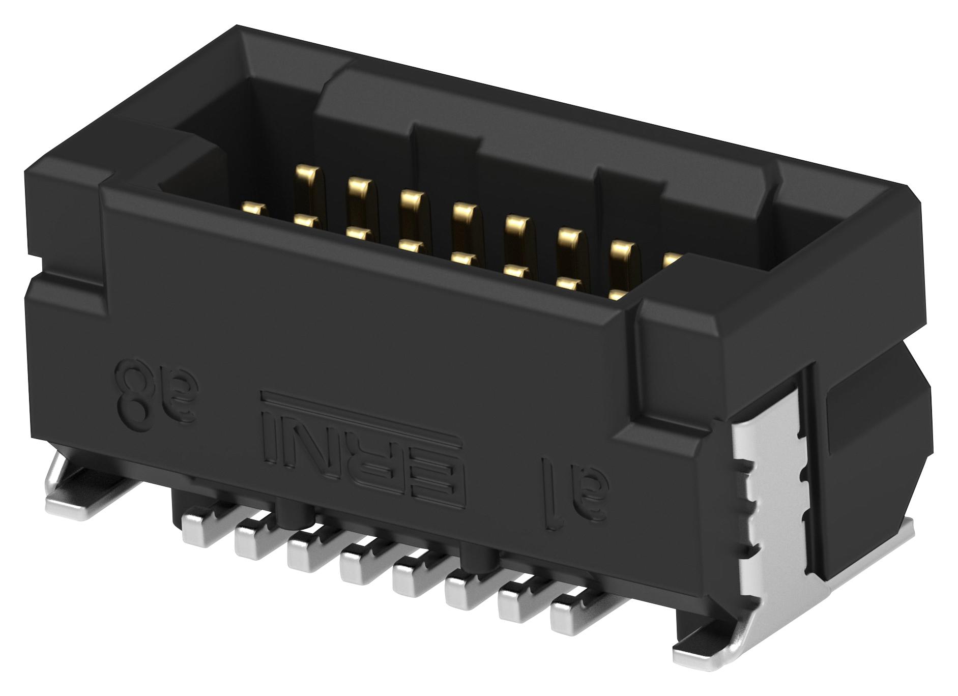 Erni / Te Connectivity 454927-E Mezzanine Conn, Plug, 16Pos, 2Row, 0.8mm