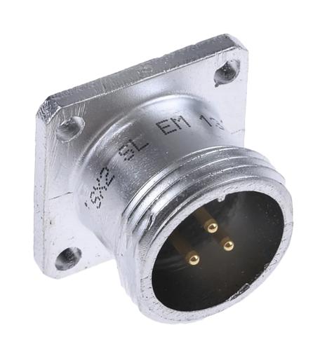 Amphenol Socapex Sl Em 13 U Circular Connector, Rcpt, 3Pos, Solder