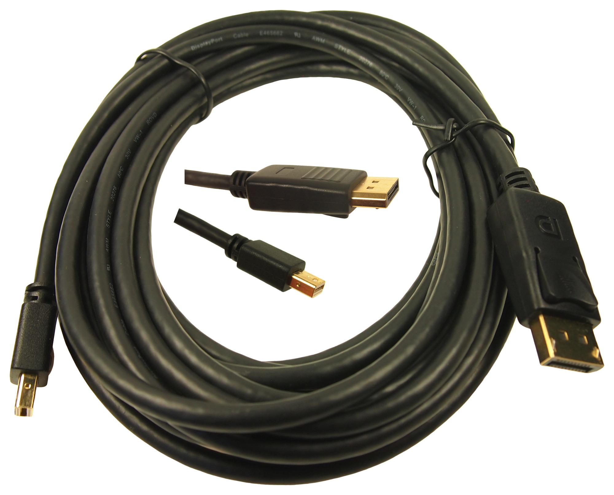 Multicomp Pro Mp-Fcr72013 Cable, Displayport Plug-Mini Plug/1M