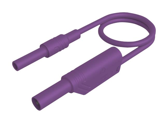 Hirschmann Test And Measurement 934042109 Test Lead, 4mm Plug To Skt, Violet, 1M