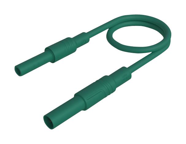 Hirschmann Test And Measurement 934045104 Test Lead, 4mm Plug To Skt, Green, 500mm