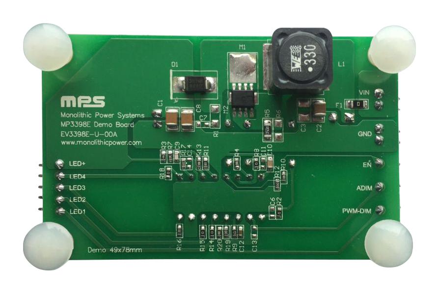 Monolithic Power Systems (Mps) Ev3398E-U-00A Evaluation Board, Boost Wled Driver