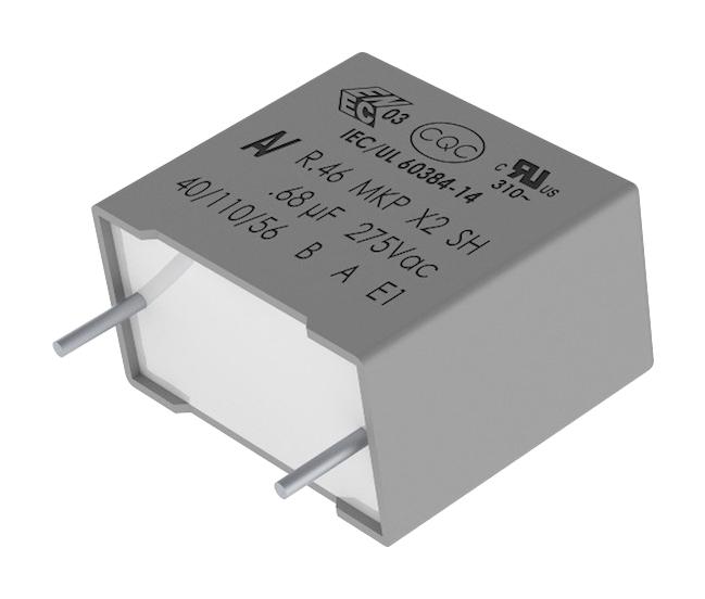 KEMET R46Ki347040P2M Suppression Capacitor, 0.47Uf, Class X2, 275V