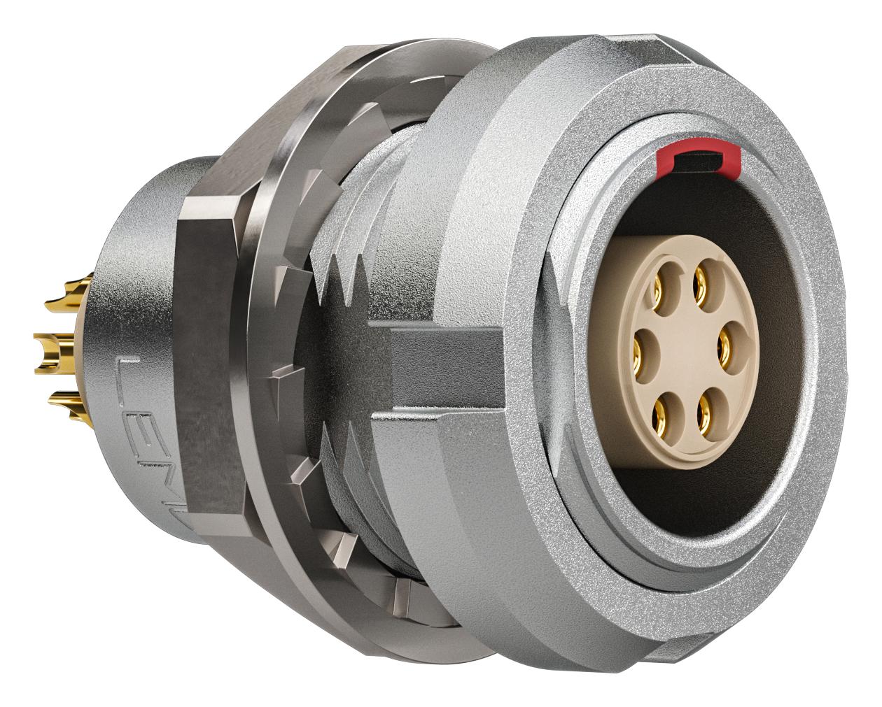 LEMO Ecg.1B.306.cll Circular Connector, Rcpt, 6Pos, Solder