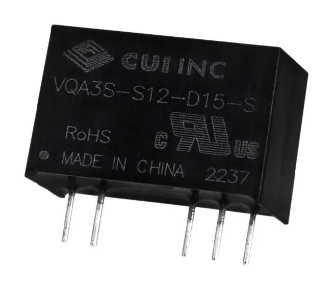 Cui Vqa3S-S12-D20-S Dc-Dc Converter, 20V/-5V, 0.09A/-0.09A