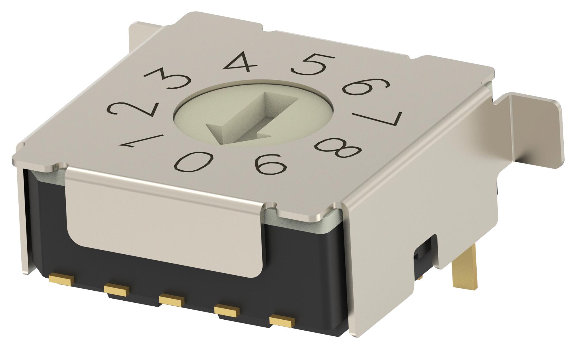 Alcoswitch / Te Connectivity Mrssh4Dc10Smgwtr Rotary Coded Sw, 10Pos, 0.02A/20V, Smd