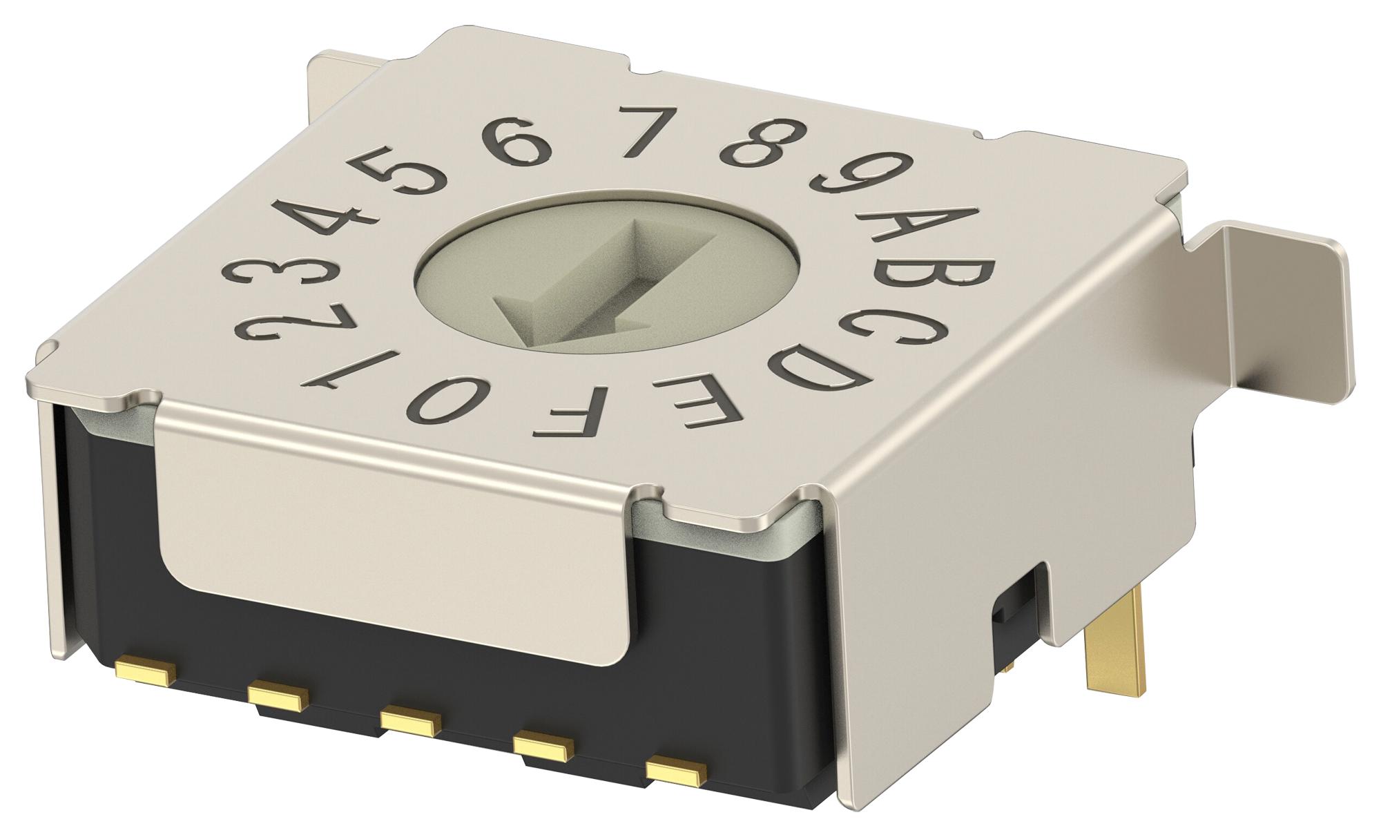 Alcoswitch / Te Connectivity Mrssh4Dc16Smgwtr Rotary Coded Sw, 16Pos, 0.02A/20V, Smd