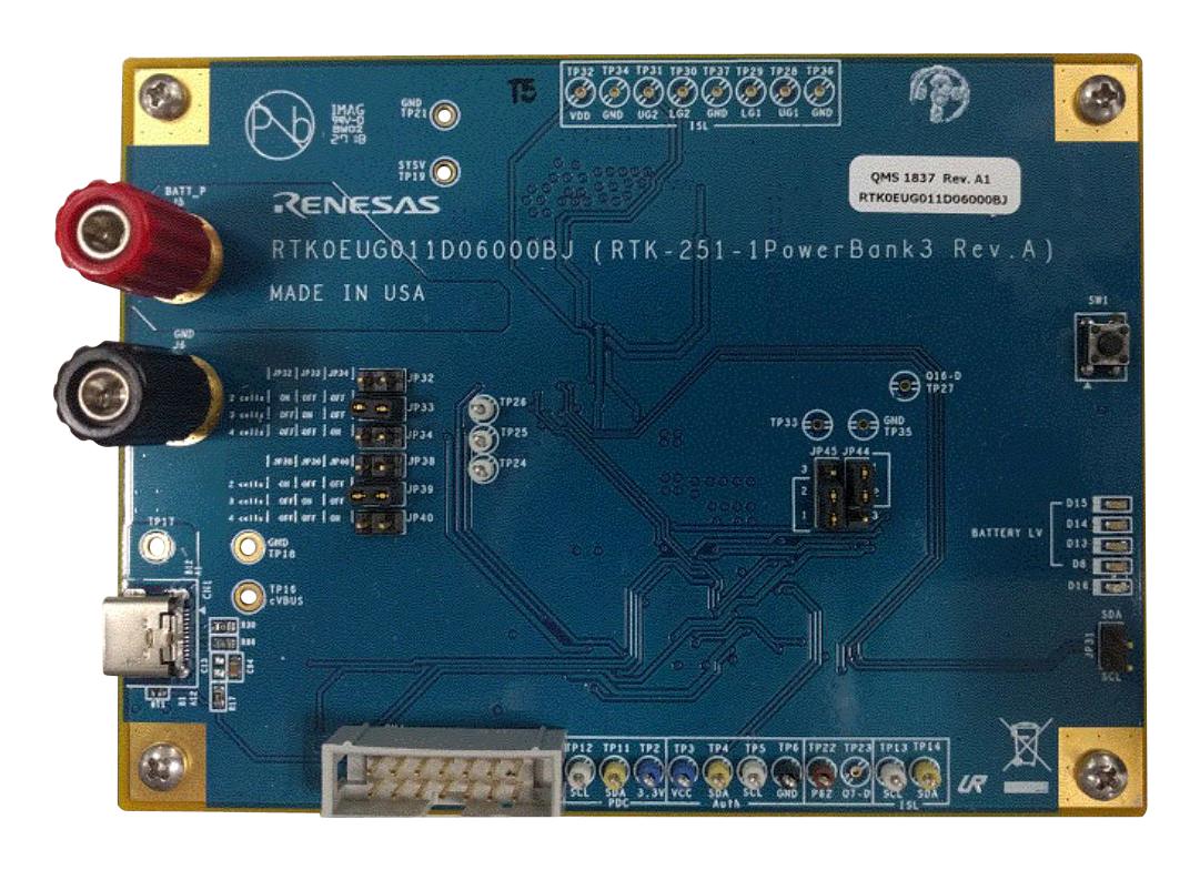 Renesas Rtk0Eug011D06000Bj Reference Board, Li-Ion Battery Charger