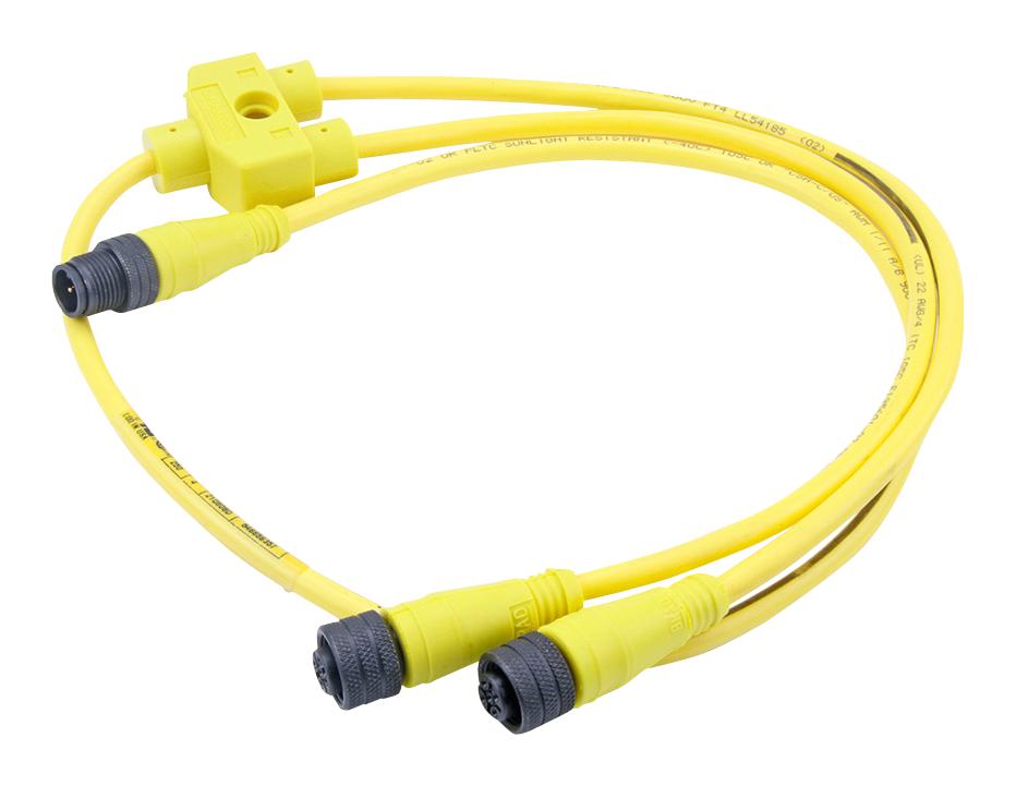 Molex 1200680250 Sensor Cord, M12 Plug-Plug/rcpt, 600mm