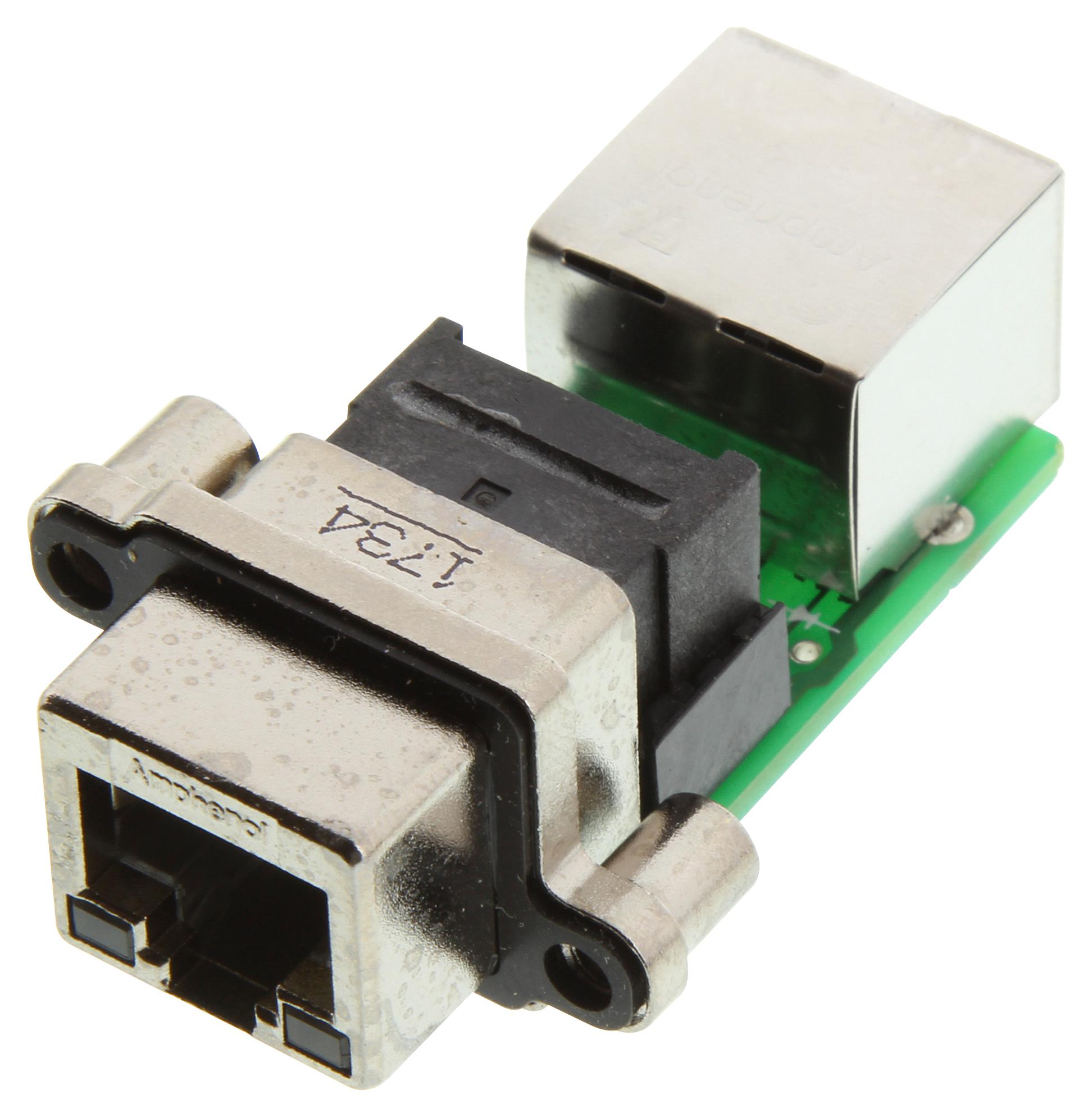 Amphenol Communications Solutions Mrj578101 Rj45 Connector, R/a Jack, 8P8C, 1Port, Th