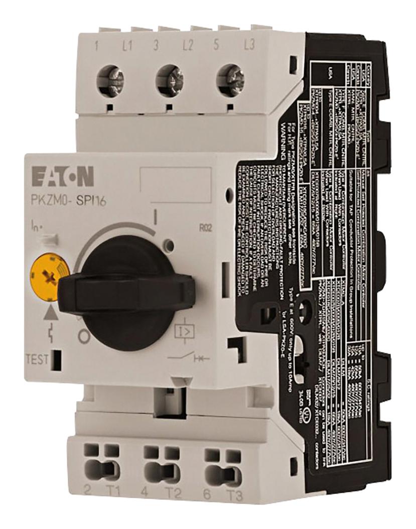 Eaton Moeller Pkzm0-0,16-Spi16 Thermal Mag Ckt Breaker, 3P, 0.16A, 690V