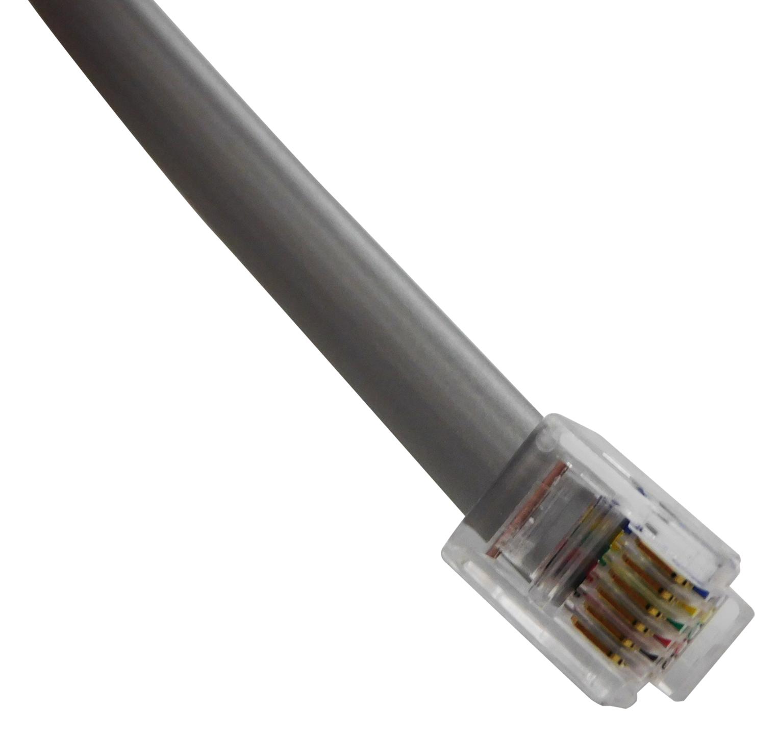 Stewart Connector Bc-66Ss007F Enet Cord, Rj12 Plug-Plug, 2.1M