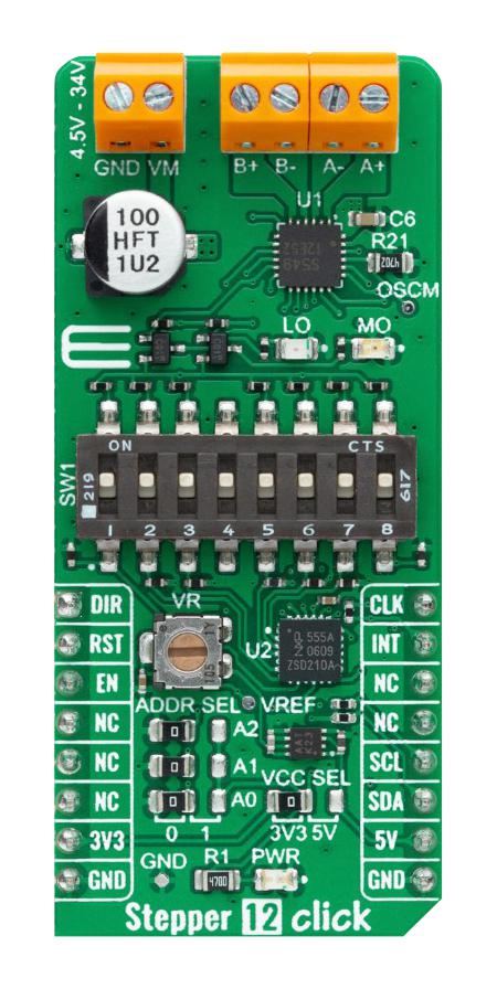 MikroElektronika Mikroe-5303 Stepper 12 Click, Stepper Motor Driver