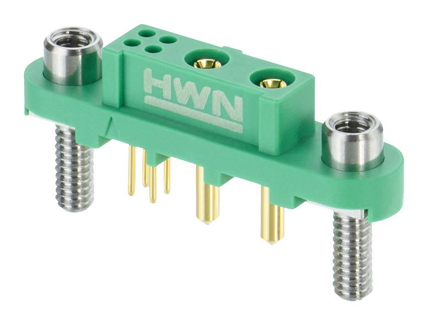 Harwin G125-Fv104F3-02Ab000P Connector, Mixed Layout, Rcpt, 2+4 Pos, Tht