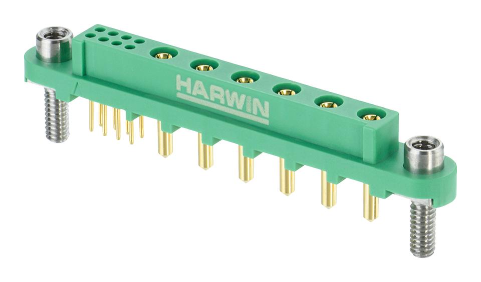 Harwin G125-Fv108F3-06Ab000P Connector, Mixed Layout, Rcpt, 6+8 Pos, Tht