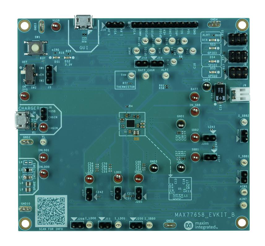 Analog Devices Max77658Evkit# Evaluation Kit, Battery Charger