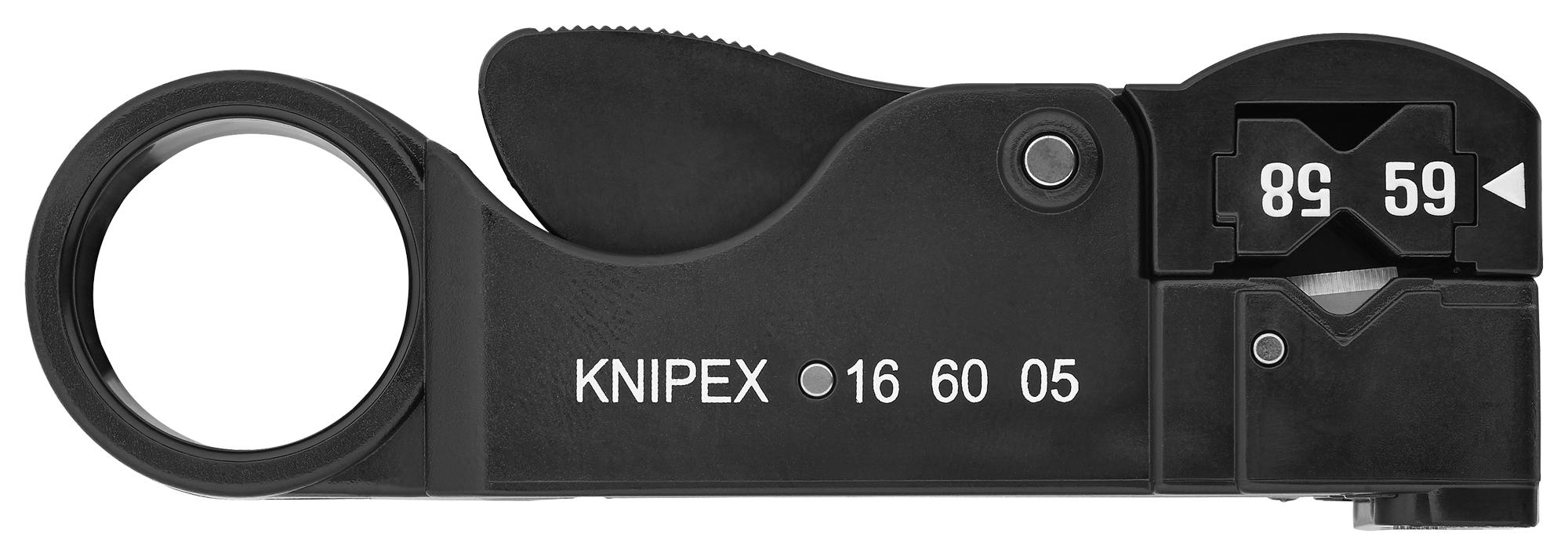 Knipex 16 60 05 Sb Cable Stripper, Coaxial