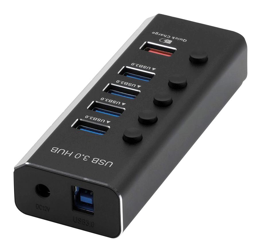 Roline 14.02.5058 Usb Hub, 4Port, Usb 3.2 Gen 1, Black