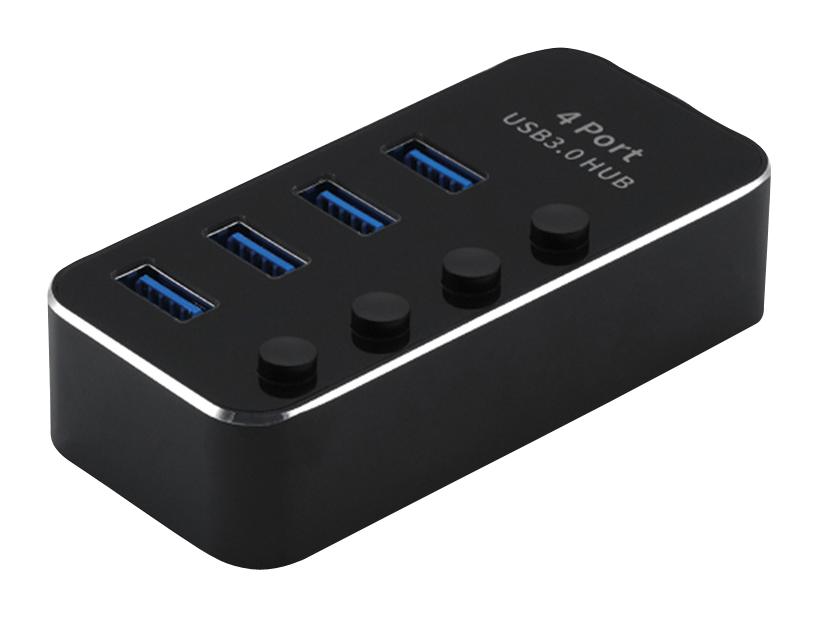 Roline 14.02.5056 Usb Hub, 4Port, Usb 3.2 Gen 1, Black