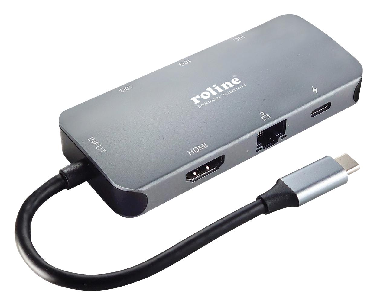 Roline 12.02.1121 Docking Station, 6-In-1, Usb 3.2 Gen2