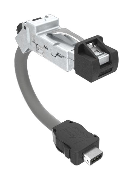 Amphenol Communications Solutions Drpc61A003A40 Enet Cord, C6A, Ix B Plug-Rj45 Plug, 1M