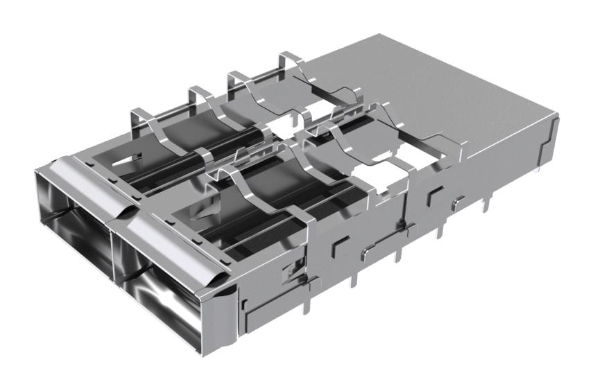 Amphenol Communications Solutions Ue36C2620005011 Connector Cage, Qsfp-Dd, 1X2 Ganged, Pressfit