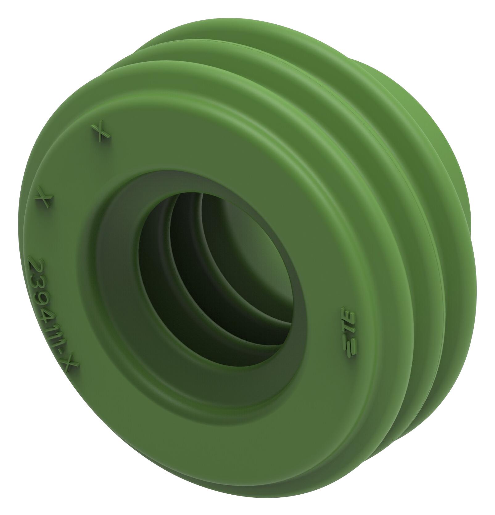 Te Connectivity 2394111-2 Single Wire Seal, Silicone Rubber, Green