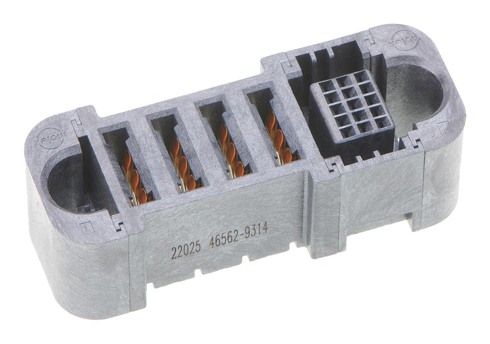 Molex/partner Stock 46562-9314 Rect Pwr Connector, Rcpt, 19Pos, Press Fit