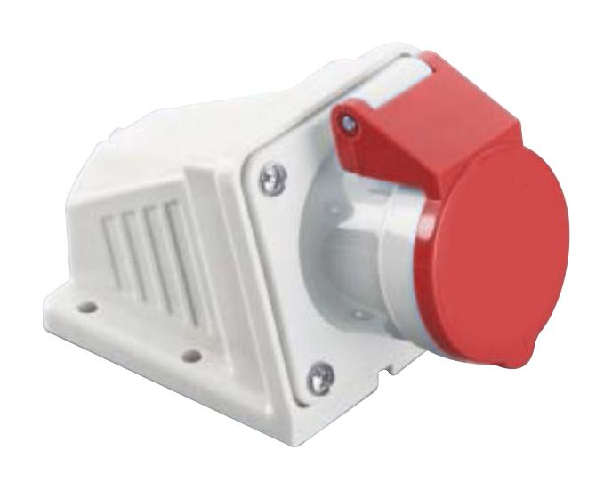 Multicomp Pro Mp011051 Power Connector, Socket, 3P+E, 16A, Red/wht