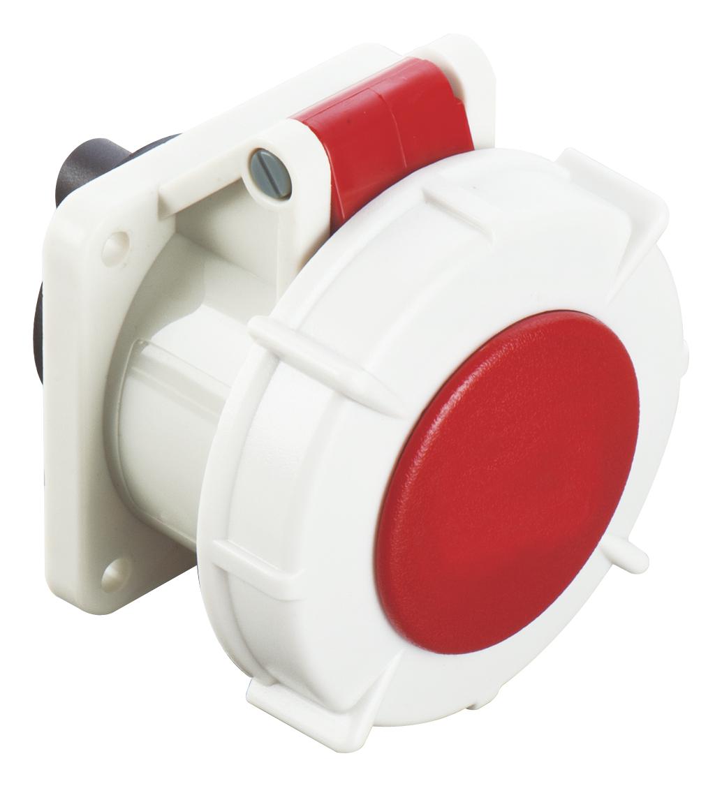 Multicomp Pro Mp011085 Power Connector, Socket, 3P+N+E, 16A, Red/wht