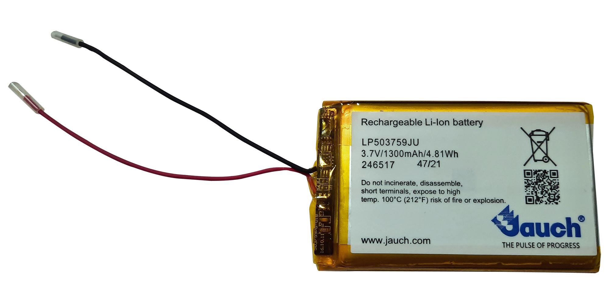 Jauch Lp503759Ju. Battery, Rechargeable, 1.35Ah, 3.7V