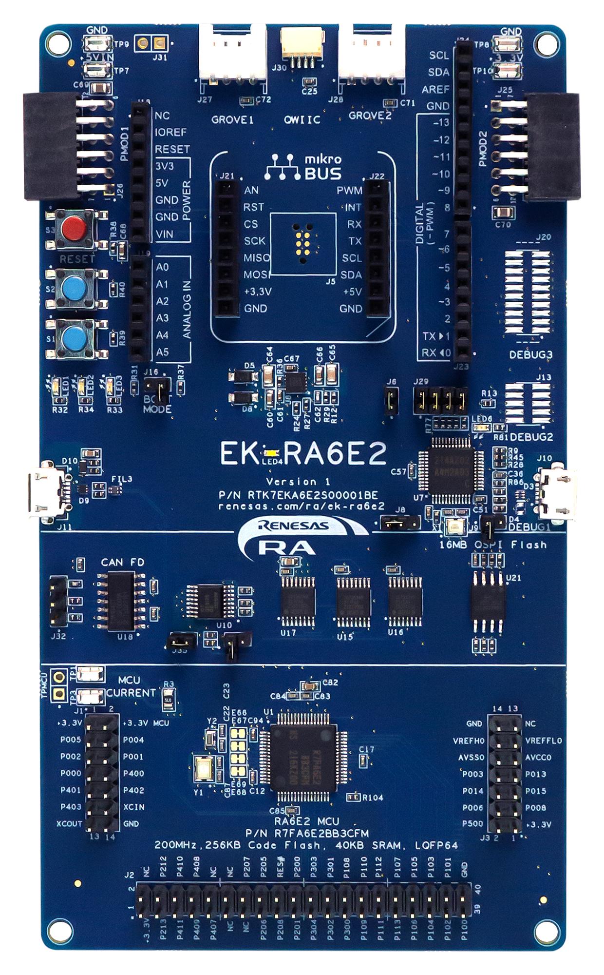 Renesas Rtk7Eka6E2S00001Be Evaluation Kit, ARM Cortex-M33