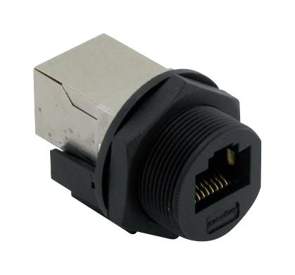 Amphenol SoCapacitorex Rj45F7Rj Adapter, In-Line, Rj45 Jack-Jack, 8P8C