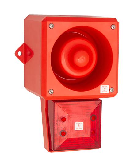 Clifford And Snell 245305 Audio/visual Signal, Flash, 230Vac, Red