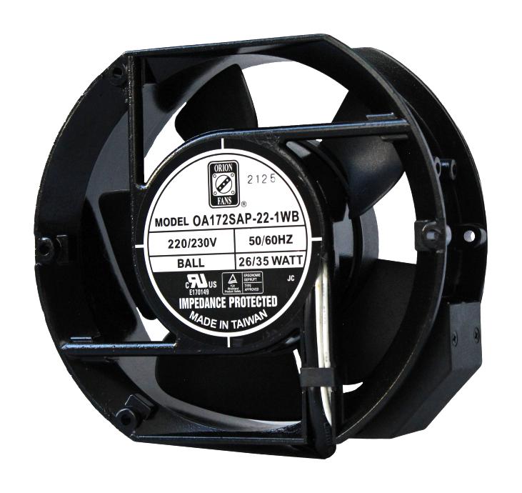 Orion Fans Oa172Sap-11-1Tb Ac Fan, Ball, 172mm, 3200Rpm, 115V